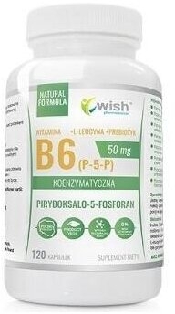 Wish Witamina B6 50mg Koenzymatyczna + Inulina 120 kapsułek