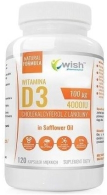 Wish Witamina D3 4000IU 120 kapsułek miękkich