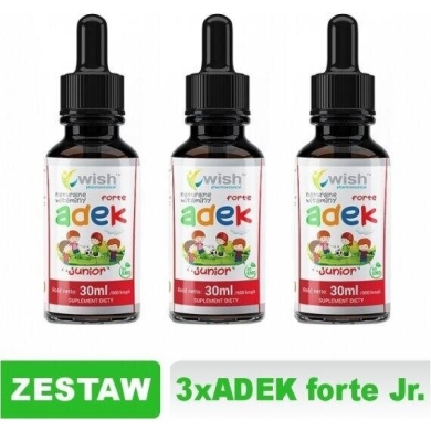 Wish naturalna witamina ADEK Junior krople3 x 30 ml