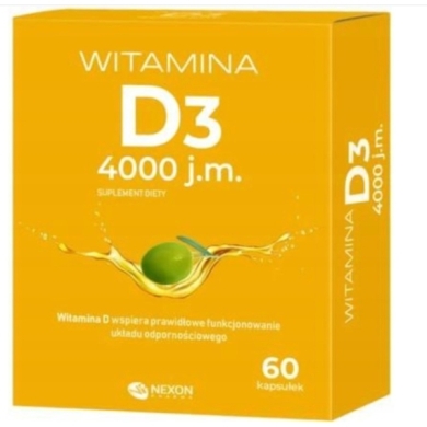 Witamina D3 4000 j.m. Nexon Pharma 60 kapsułek