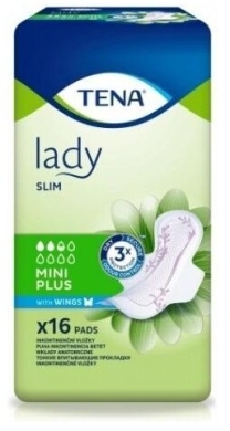 Wkładki anatomiczne TENA Lady Slim Mini Plus Wings 16 sztuk