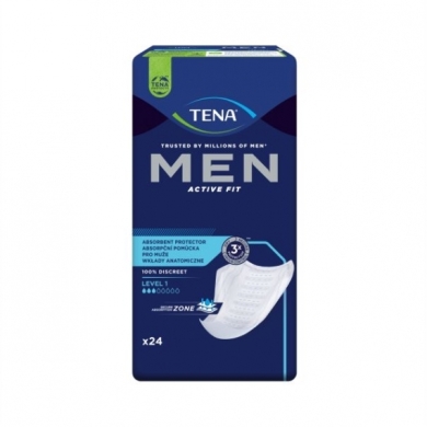 Wkładki anatomiczne TENA MEN Active Fit (Level 1) 24 sztuk