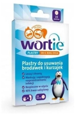 Wortie plastry do usuwania brodawek i kurzajek 15 sztuk