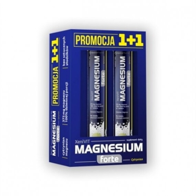 XeniVIT Magnesium Forte 1+1: 2x20 tabletek musujących