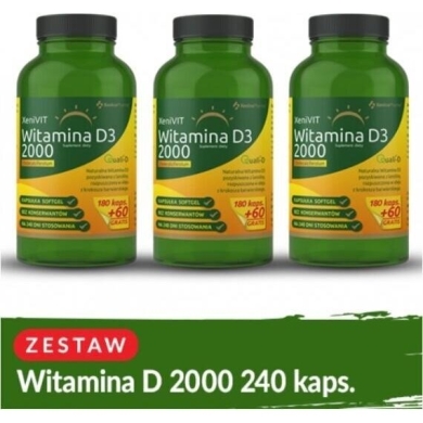 XeniVIT Witamina D 2000 3x240 kapsułek