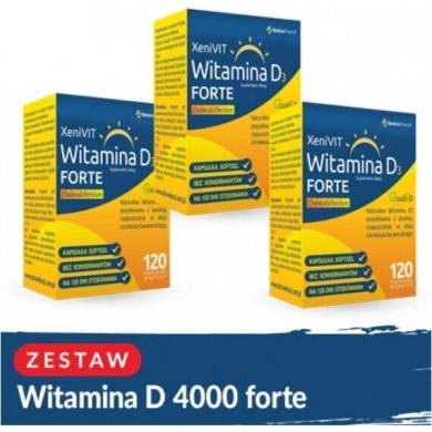XeniVIT Witamina D3 4000 Forte 3x120 kapsułek 