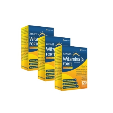 XeniVIT Witamina D3 4000 Forte 3x120 kapsułek