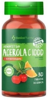 XeniVIT bio Acerola C 1000 z bioflawonoidami 30 tabletek do ssania