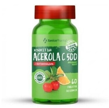 XeniVIT bio Acerola C 500 z bioflawonoidami 60 tabletek do ssania
