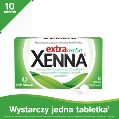 Xenna Extra Comfort tabletki do jelitowe 10 tabletek