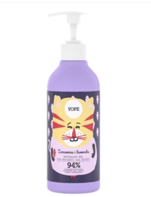 YOPE żel pod prysznic dla dzieci żurawina i lawenda 400 ml