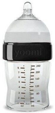 Yoomi Black Butelka ze smoczkiem 240ml