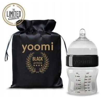 Yoomi Black butelka ze smoczkiem 140 ml