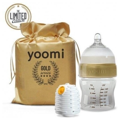 Yoomi Gold butelka ze smoczkiem 140 ml + podgrzewacz