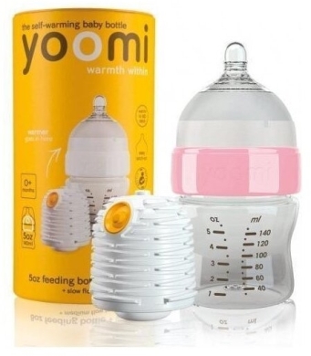 Yoomi Pink butelka ze smoczkiem 140 ml + podgrzewacz