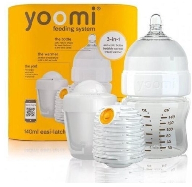 Yoomi White butelka ze smoczkiem 140 ml + podgrzewacz + kapsuła