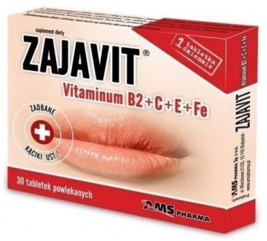 ZAJAVIT (Vitaminum  B2+C+E+Fe) 30 tabletek