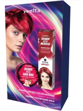 ZESTAW KOSMETYKÓW VENITA Pianka koloryzująca 31 75ml + wosk czerwony 75 g