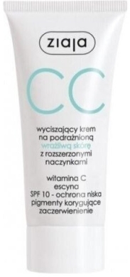 ZIAJA CC Krem wyciszający na naczynka do skóry wrażliwej i podrażnionej naczynkowej 50 ml