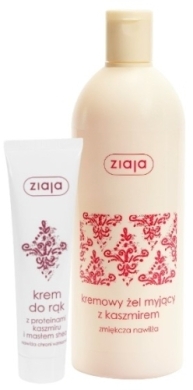 ZIAJA KASZMIR zestaw kremowy żel pod prysznic 500ml + krem do rąk 100 ml