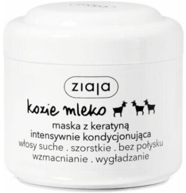ZIAJA KOZIE MLEKO Maska intensywnie kondycjonująca z keratyną do włosów 200 ml