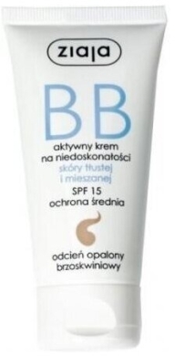 ZIAJA Krem BB do skóry tłustej i mieszanej odcień opalony 50 ml