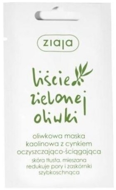 ZIAJA LIŚCIE ZIELONEJ OLIWKI Maseczka kaolinowa do twarzy 7 ml