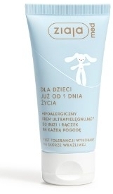 ZIAJA MED Hipoalergiczny krem ultrapielęgnujący do buzi i rączek na każdą pogodę 50ml