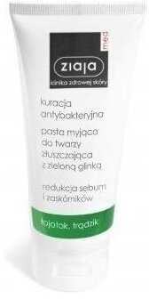 ZIAJA MED Kuracja antybakteryjna Pasta myjąca do twarzy złuszczająca z glinką 75 ml