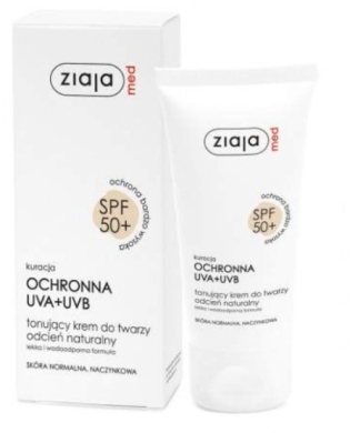 ZIAJA MED Tonujący krem do twarzy SPF50+ Odcień naturalny 50 ml