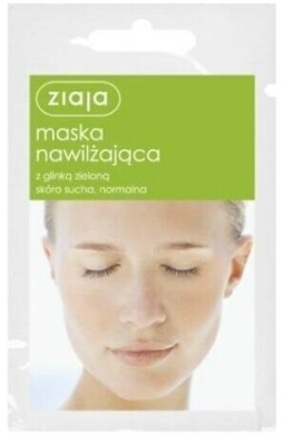 ZIAJA Maska Nawilżająca z glinką zieloną do twarzy 7 ml