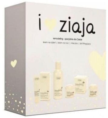 ZIAJA REMODELING 60+ Zestaw Krem na dzień 50 ml, krem na noc 50 ml, mleczko micelarne 200 ml