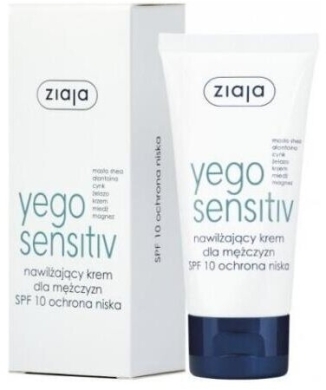 ZIAJA YEGO SENSITIV Nawilżający krem dla mężczyzn SPF10 ochrona niska 50 ml