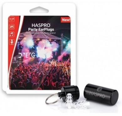 Zatyczki do uszu wielorazowe silikonowe Haspro Party Universal
