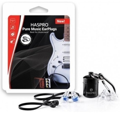 Zatyczki do uszu wielorazowe silikonowe Haspro Pure Music Blue