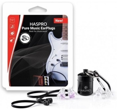 Zatyczki do uszu wielorazowe silikonowe Haspro Pure Music Violet