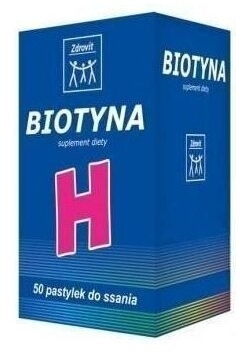 Zdrovit Biotyna 50pastylek smak ananasowy