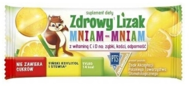Zdrowy Lizak MNIAM-MNIAM cytryna 40 sztuk