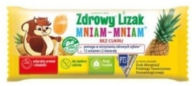 Zdrowy Lizak Mniam-Mniam o smaku ananasowym 1 sztuka