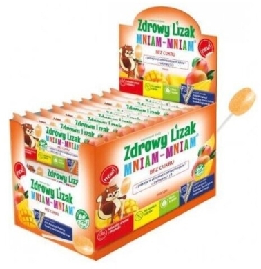 Zdrowy Lizak Mniam-Mniam o smaku mango 40 sztuk
