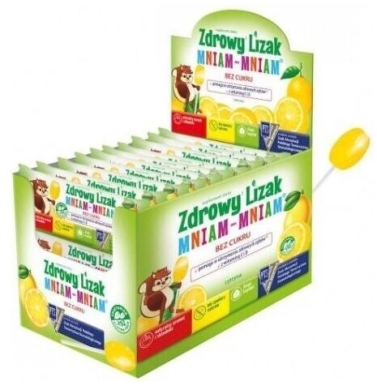 Zdrowy Lizak Mniam-Mniam smak cytrynowy łezka 40 szt