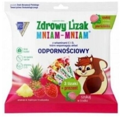 Zdrowy Lizak Mniam-Mniam z witaminami C i D + prezent 3 lizaki
