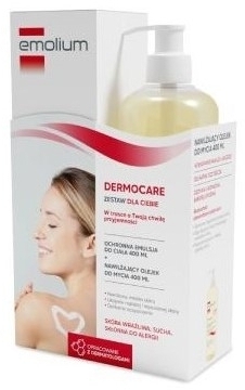 Zestaw Emolium Dermocare Emulsja do ciała 400 ml + Olejek do mycia 400 ml