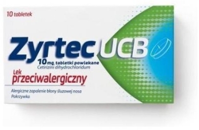 Zyrtec UCB 10 tabletek