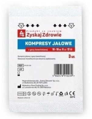 Zyskaj Zdrowie Kompresy gazowe, jałowe 17 nitkowe 10x10cm