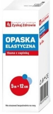 Zyskaj Zdrowie Opaska elastyczna z zapinką 5 m x 12 cm