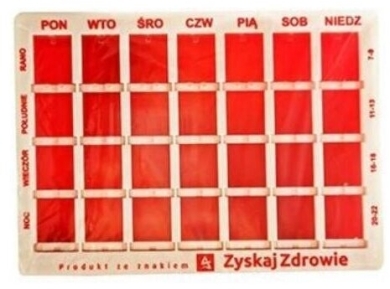 Zyskaj Zdrowie kasetka do dawkowania leków 4 pory dnia tygodniowa