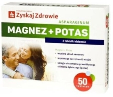 Zyskaj zdrowie Asparaginum Magnez + Potas 50 tabletek