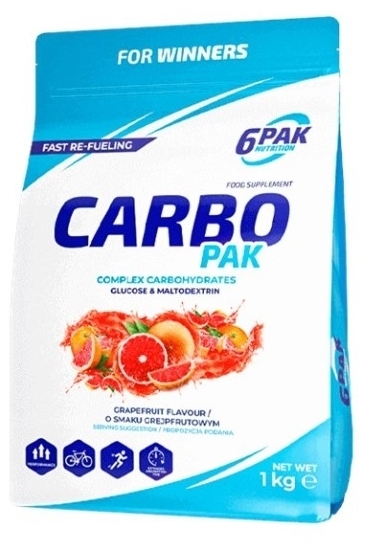 6PAK Carbo Pak o smaki grejpfrutowym 1000 g