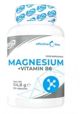 6PAK EL Magnesium + Vitamin B6 90 kapsułek